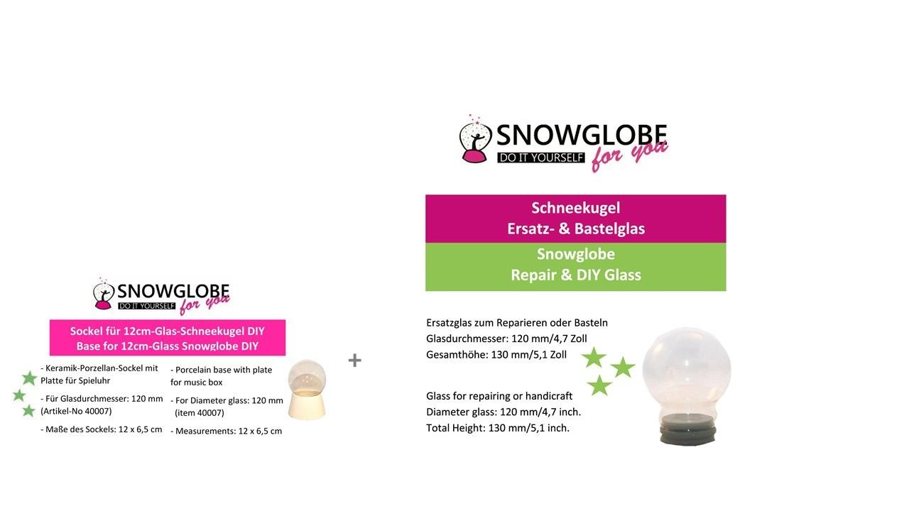 120mm DIY-Schneekugel Bastelset gold - Schneekugelhaus
