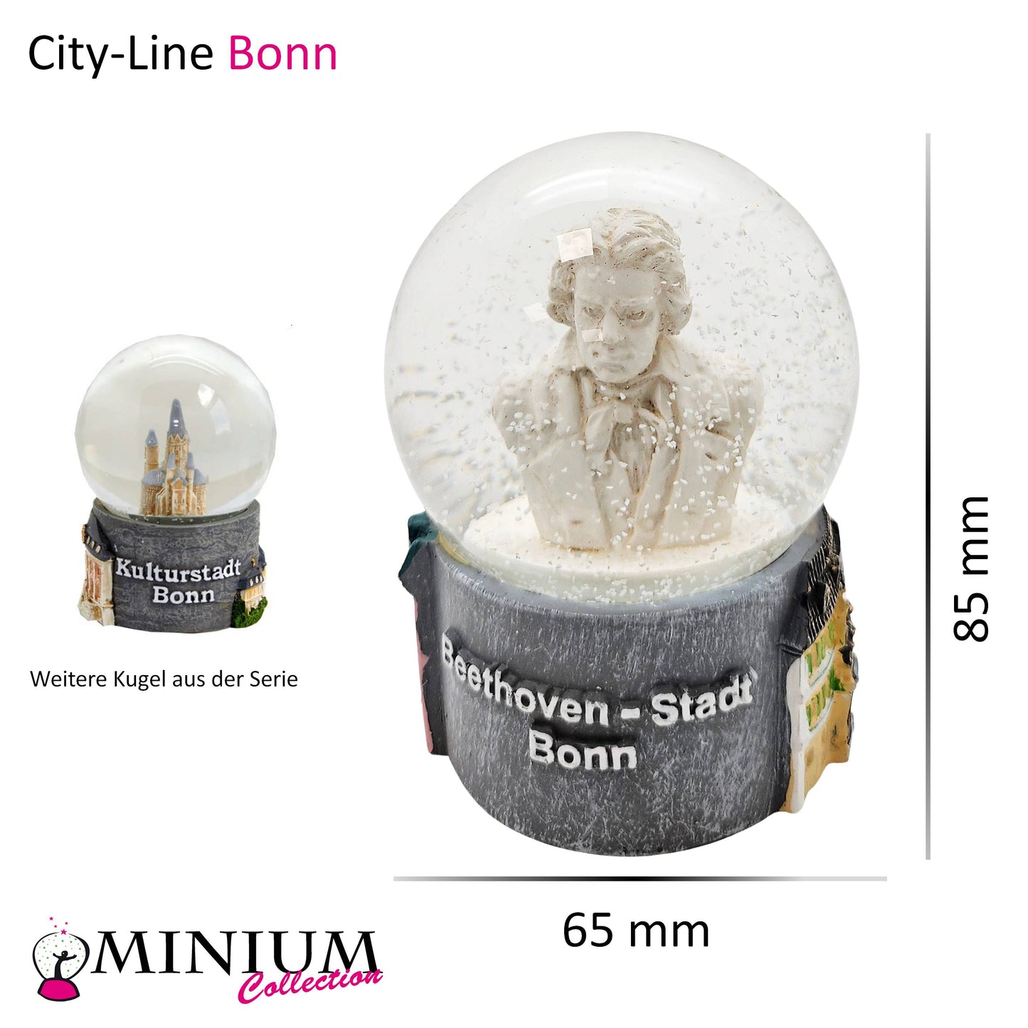 Souvenir Schneekugel Beethoven - Bonn