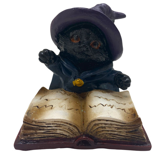 Innenmodell "Schwarze Katze mit lila Hut" - 50 x 70 mm