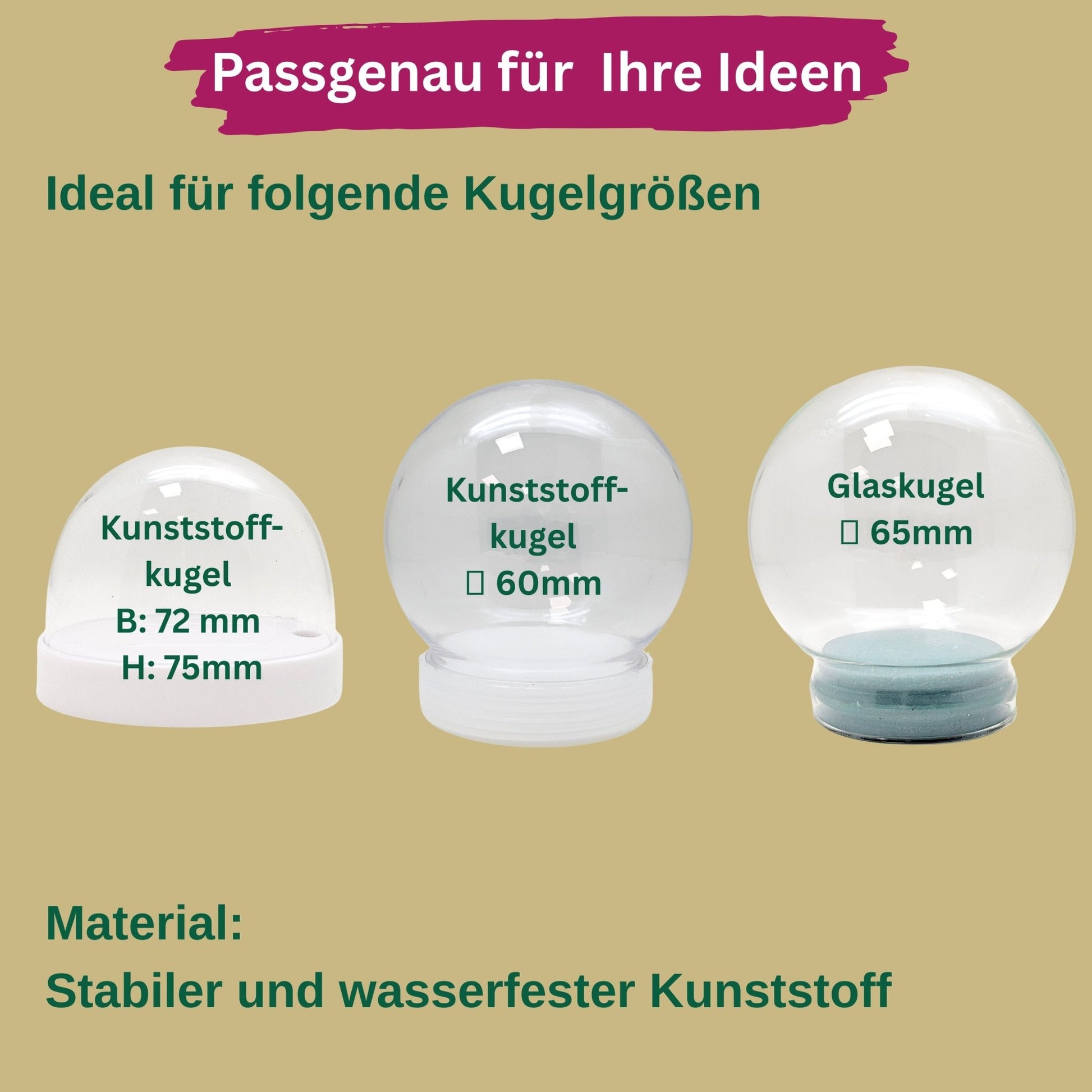 Figuren-Sets für Bastel-Kugeln Halloween klein - Zufalls-Mix - Schneekugelhaus