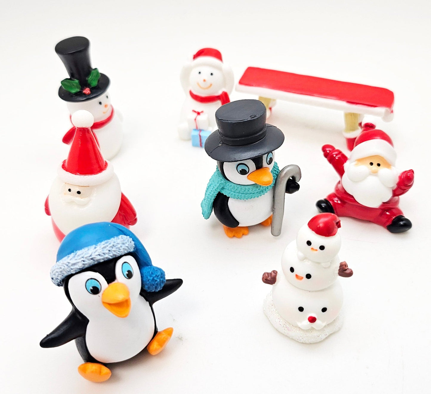 Figuren-Sets für Bastel-Kugeln Weihnachten groß - Zufalls-Mix - Schneekugelhaus