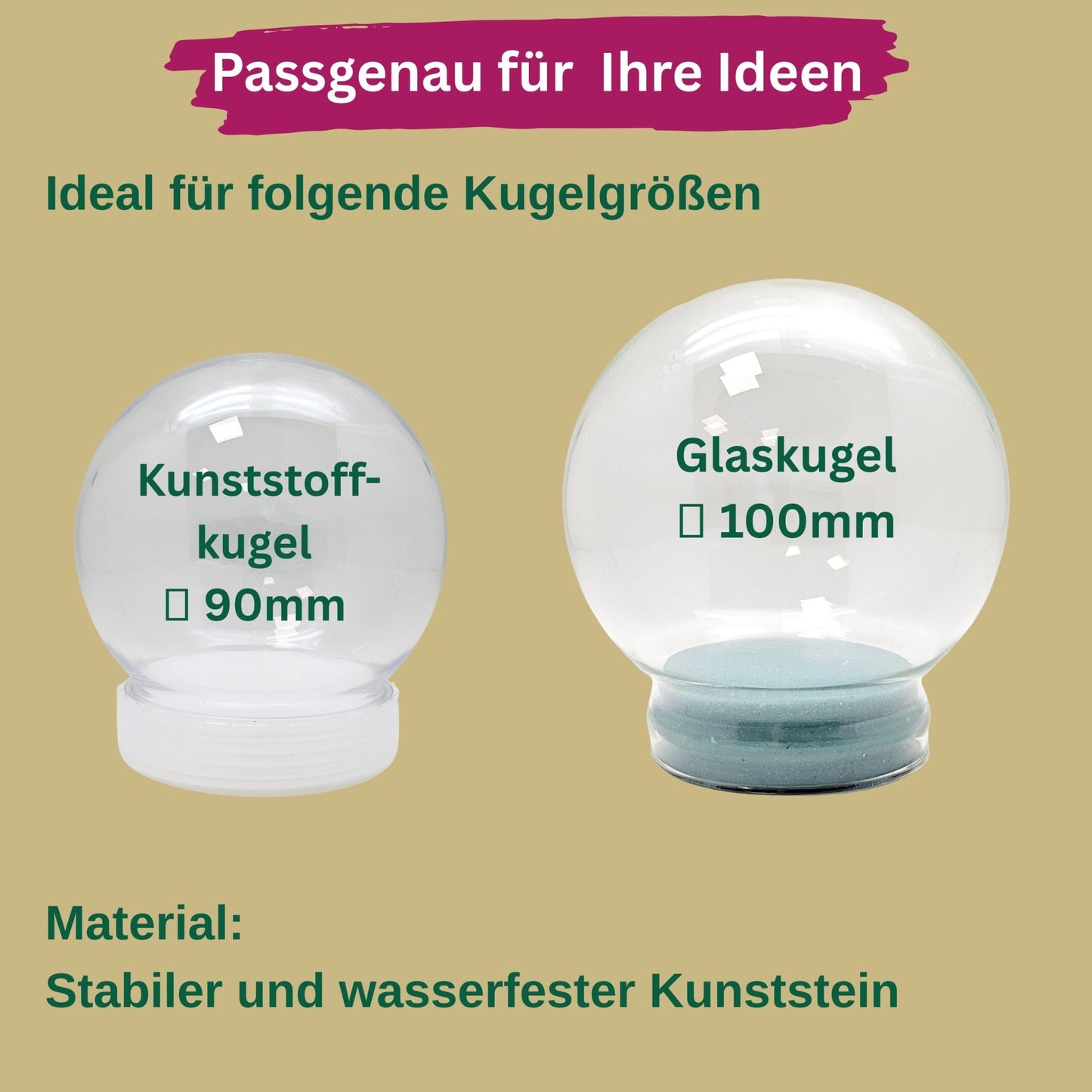 Innenmodell "Christbaum schmücken" - 60 x 65 mm - Schneekugelhaus